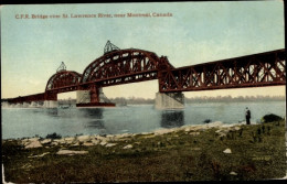 CPA Montreal Quebec Kanada, St. Lawrence River, Brücke - Sonstige & Ohne Zuordnung