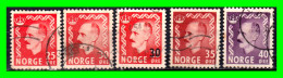 NORUEGA - NORWEY ( EUROPA ) SELLOS DE DIFERENTES VALORES AÑO 1950 - Gebraucht