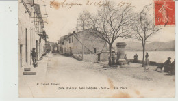 CPA LES LECQUES (83) LA PLACE - ANIMEE (CACHET AMBULANT DES ARCS à MARSEILLE) - Les Lecques