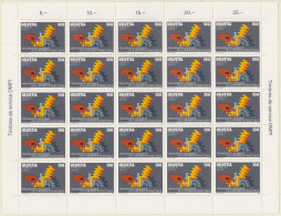 SCHWEIZ  Dienst, Int. Organisationen, OMPI/WIPO 3, Bogen 5x5, Postfrisch **, Geistiges Eigentum, 1982 - Officials