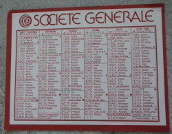 Petit Calendrier Poche 1982 Banque Société Générale - Formato Piccolo : 1981-90