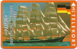 Denmark - KTAS - Ships (Red) - Germany - Pamir - TDKP136 - 03.1995, 5kr, 1.500ex, Used - Denemarken