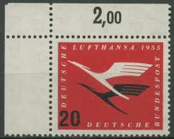 Bund 1955 Deutsche Lufthansa 208 Va Ecke Oben Links Postfrisch - Ungebraucht