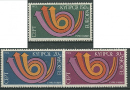 Zypern 1973 Europa: Stilisiertes Posthorn 389/91 Postfrisch - Ungebraucht