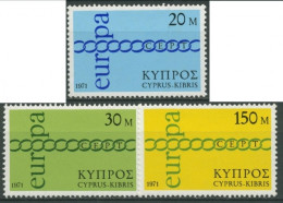 Zypern 1971 Europa: Zusammenarbeit 359/61 Postfrisch - Neufs