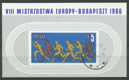 Polen 1966 Leichtathletik-WM Budapest Block 39 Gestempelt (C93259) - Blocks & Kleinbögen