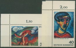 Bund 1974 Deutscher Expressionimus 798/99 Ecke 1 Oben Links Postfrisch (E527) - Ongebruikt