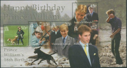 Falkland 2000 18. Geburtstag Von Prinz William Block 23 Postfrisch (C28791) - Falkland Islands