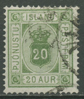 Island 1876/1898 Dienstmarke Ziffer Mit Krone Im Oval 7 A Gestempelt - Service