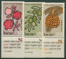 Israel 1959 Jüdische Festtage Früchte 184/86 Mit Tab Postfrisch - Nuevos (con Tab)