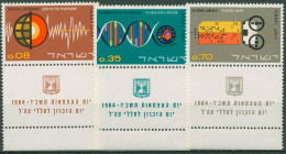 Israel 1964 Tag Der Unabhängikeit Wissensachaften 301/03 Mit Tab Postfrisch - Unused Stamps (with Tabs)