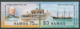 Samoa 1990 Öffnung Der Berliner Mauer Brandenburger Tor 701/02 ZD Postfrisch - Samoa