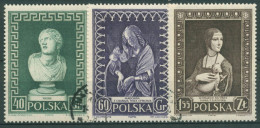 Polen 1956 Museumswoche Gemälde 990/92 Gestempelt - Usados