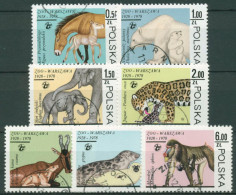 Polen 1978 Tiere Warschauer Zoo Zootiere Mit Nachwuchs 2584/90 Gestempelt - Used Stamps