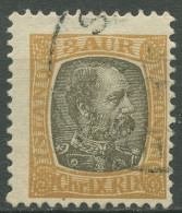 Island 1902 Dienstmarke König Christian IX. D 17 Gestempelt - Servizio