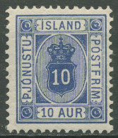 Island 1876/1898 Dienstmarke Ziffer Mit Krone Im Oval 5 Bb Mit Falz - Dienstmarken