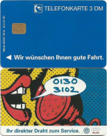 Germany - Volkswagen (NO Overprint) - O 1713 - 10.1995, 3DM, 20.0000ex, Used - O-Series: Kundenserie Vom Sammlerservice Ausgeschlossen