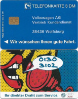 Germany - Volkswagen (Overprint ''Vertrieb Kundendienst'') - O 1713 - 10.1995, 3DM, Used - O-Series : Séries Client