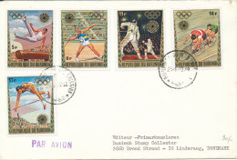 Burundi FDC 25-5-1972 Olympic Games Set Of 5 Sent To Denmark - FDC