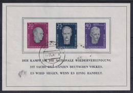 DDR 1958 Widerstand Mi.-Nr. Block 15 Mit Tages-O GREIFSWALD  - Used Stamps