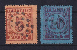 Niederlande 1870 Portomarken Mi.-Nr. 1-2 Gestempelt - Altri & Non Classificati