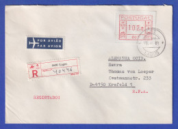 Portugal Frama-ATM 1981 Aut.-Nr. 007  R-Brief Mit ATM Aus OA Und Orts-O 19.1.83 - Timbres De Distributeurs [ATM]