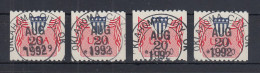 USA 1992, PMC Gard-ATM, Satz 29-35-40-50 Mit ET-O OKLAHOMA CITY AUG 20 1992.  - Other & Unclassified