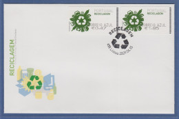 Portugal 2009 ATM Recycling Mi.-Nr. 66.1 Z2 Satz 2 Werte Auf FDC - Automatenmarken [ATM]