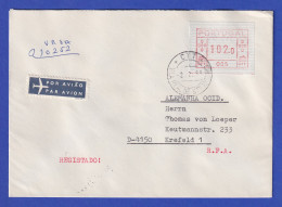 Portugal Frama-ATM 1981 Aut.-Nr. 005  R-Brief Mit ATM Vom OA Und Orts-O 2.2.83 - Timbres De Distributeurs [ATM]