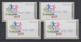 Portugal 2007 ATM Mi-Nr 58.2 Set 4 ATM Mit Wert 0,55  Unterschiedlich Gestaucht - Timbres De Distributeurs [ATM]