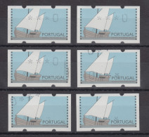 Portugal 1992 ATM Caravelle Lot 6 Verschiedene 0-Drucke **  ANSEHEN !  - Automaatzegels [ATM]