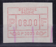 Belgien FRAMA-ATM P3035 Arlon Mit ENDSTREIFEN-Ende Wert 08,00  Bfr. ** - Altri & Non Classificati