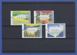 Schweiz 1996, FRAMA-ATM Jahreszeiten Mi-Nr. 7-10 Je Wert 0090 ** - Automatic Stamps