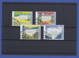 Schweiz 1996, FRAMA-ATM Jahreszeiten Mi-Nr. 7-10 Je Wert 0090 Gestempelt - Timbres D'automates