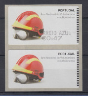 Portugal 2008 ATM Feuerwehr SMD Paar Wert AZUL 0,47 / Leerfeld **   SELTEN !   - Machine Labels [ATM]