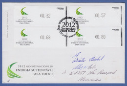 Portugal ATM 2012 Mi.-Nr. 81.1 Satz 32-57-68-80 Auf FDC Nach Deutschland - Viñetas De Franqueo [ATM]