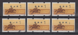 Portugal 1990 ATM Postreiter Mi.-Nr. 2 Lot 6 Doppeldrucke Jew. Kleiner Teil **  - Timbres De Distributeurs [ATM]