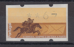 Portugal 1990 ATM Postreiter Mi-Nr. 2 Mit Justierfehler (7 Zu Tief) ** - Automatenmarken [ATM]