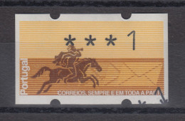 Portugal 1990 ATM Postreiter Mi.-Nr. 2 Doppeldruck ** Unten Rechts Kl. Teil - Vignette [ATM]