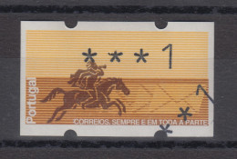 Portugal 1990 ATM Postreiter Mi.-Nr. 2 Doppeldruck ** Unten Rechts - Automatenmarken [ATM]