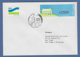 Portugal 1991 ATM Espigueiro Mi.-Nr. 3 Wert 32$00 Auf FDC , ET-O Coimbra - Vignette [ATM]