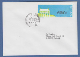 Portugal 1991 ATM Espigueiro Mi.-Nr. 3 Wert 35$00 Auf FDC Mit ET-O Coimbra - Machine Labels [ATM]