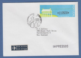 Portugal 1991 ATM Espigueiro Mi.-Nr. 3 Wert 110$00 Auf FDC -> NZL  ET-O Coimbra - Automatenmarken [ATM]