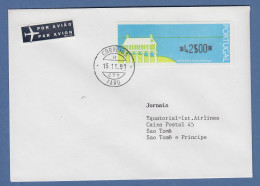 Portugal 1991 ATM Espigueiro Mi.-Nr. 3 Wert 42$00 Auf FDC Mit ET-O FARO - Automaatzegels [ATM]