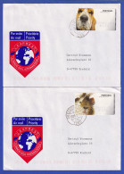 Portugal 2005 ATM Hund / Hamster NewVision Mi-Nr 50-51 Je AZUL 1,75 Auf FDC  - Automaatzegels [ATM]