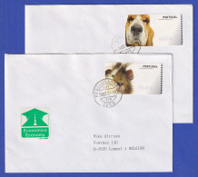 Portugal 2005 ATM Hund / Hamster NewVision Mi-Nr 50-51 Je Wert 0,56 Auf FDC  - Automatenmarken [ATM]