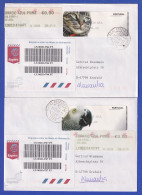 Portugal 2005 ATM Katze / Papagei Mi-Nr 52-53 Je Wert AZUL 4,00 Auf R-FDC Nach D - Automatenmarken [ATM]