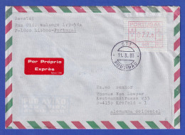 Portugal Express-Brief Mit VS-ATM 001 Und VS-O Portimao 11.3.83 - Vignette [ATM]