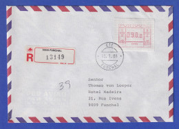 Portugal Frama-ATM Aut.-Nr. 009  R-Orts-Brief Mit ATM 90,0 Vom Ersttag 15.1.86 - Automaatzegels [ATM]