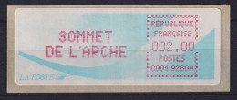 Frankreich 1989 Sonder-ATM SOMMET DE L'ARCHE Wert 2,00 ** - Otros & Sin Clasificación